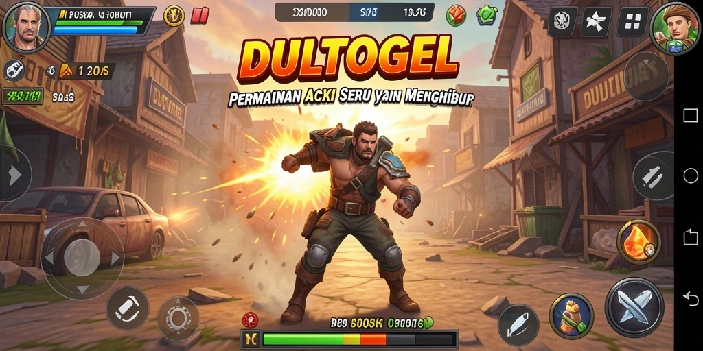 Tangkapan layar DULTOGEL menampilkan pertarungan aksi yang intens.