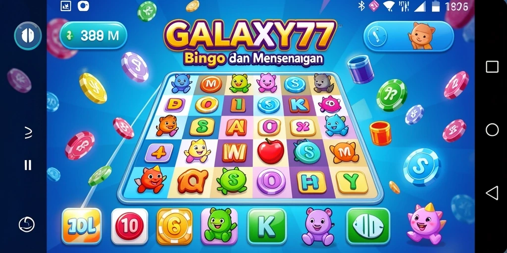 Tampilan menarik dari gameplay Bingo di GALAXY77.