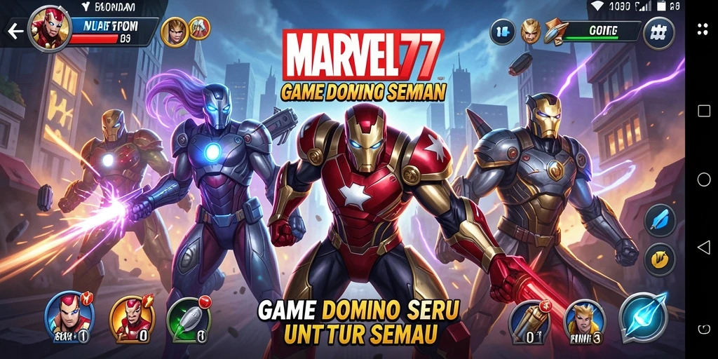 Screenshot gameplay MARVEL77 yang menampilkan aksi domino seru.