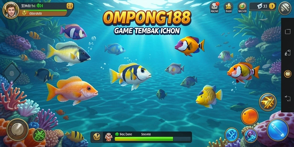 Tangkapan layar gameplay OMPONG188 dengan aksi Tembak Ikan yang seru.