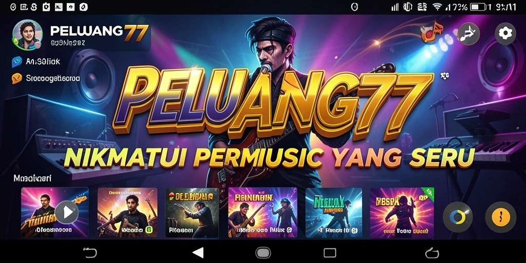 Screenshot PELUANG77 menampilkan gameplay seru dengan interaksi musik yang menarik.