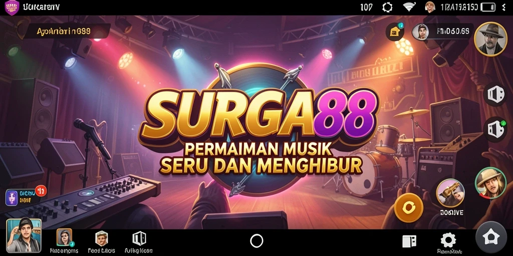 Tampilan gameplay SURGA88 dengan lagu-lagu populer dan visual menarik.
