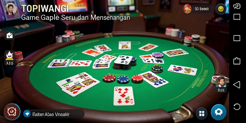 Tampilan gameplay Gaple yang menarik di TOPIWANGI.